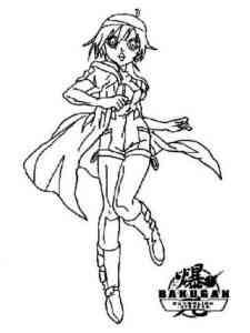 Girl from Bakugan coloring page