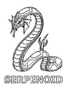 Serpenoid from Bakugan coloring page