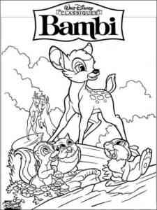 Cartoon Bambi coloring page