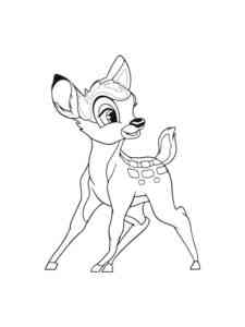 Funny Bambi coloring page