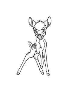 Adorable Bambi coloring page