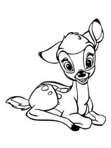 Cute Bambi coloring page