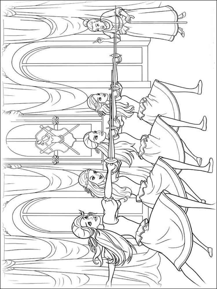 Barbie and the Three Musketeers 11 coloring page