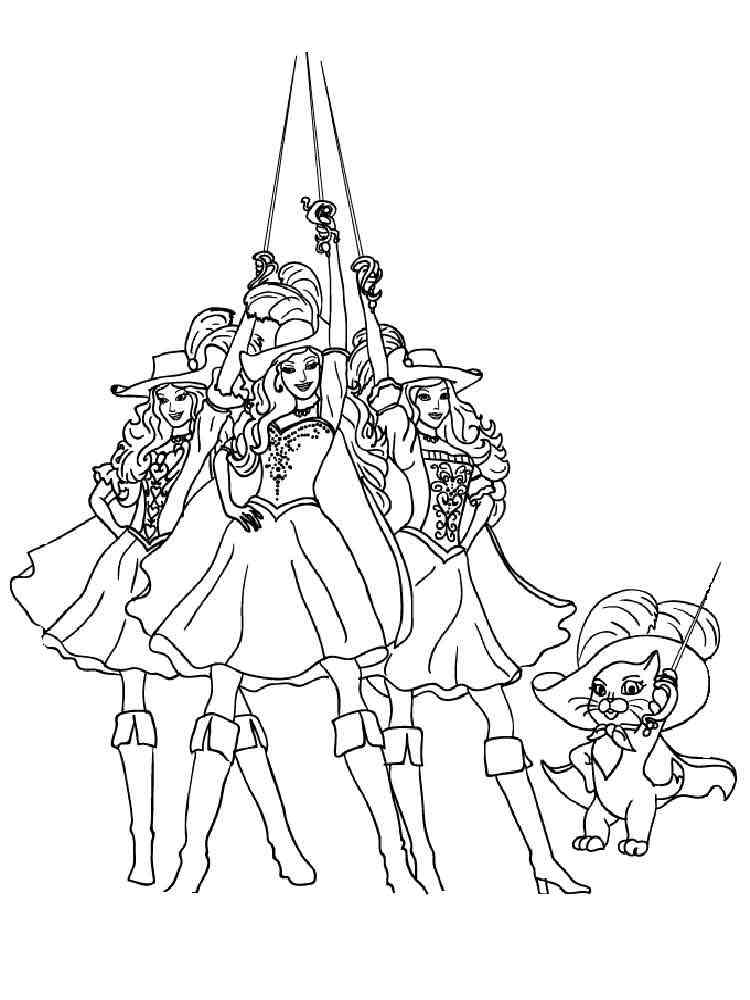 Barbie and the Three Musketeers 16 coloring page