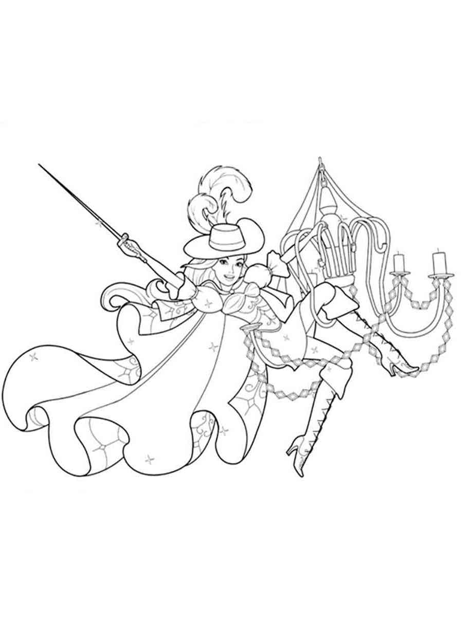 Barbie and the Three Musketeers 3 coloring page