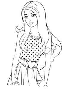 Barbie in a Pretty Dress coloring page
