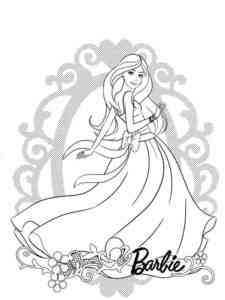 Graceful Barbie coloring page