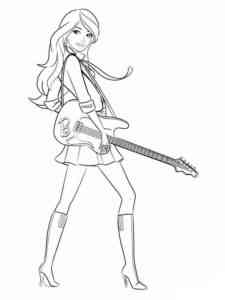 Barbie The Guitar Player coloring page