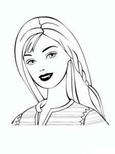 Barbie smiles coloring page