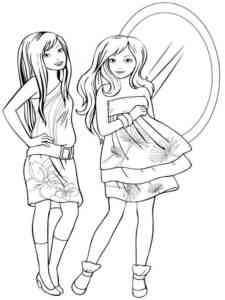 Barbie and the Mirror coloring page