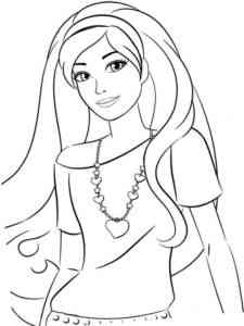 Lovely Barbie coloring page