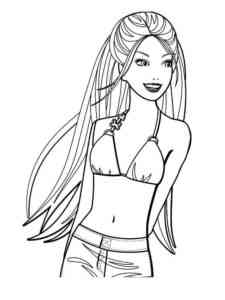 Barbie in a Swimsuit coloring page
