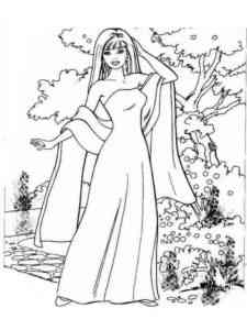 Barbie Walking in the Park coloring page