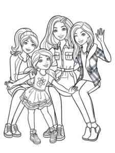 Barbie Family coloring page