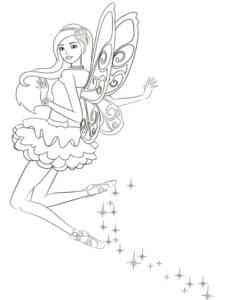 Beautiful Barbie Fairy coloring page