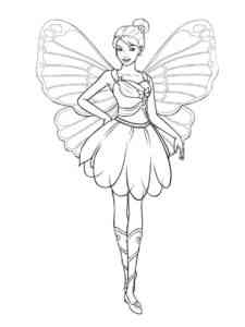 Barbie Fairy 3 coloring page