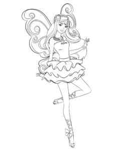 Lovely Barbie Fairy coloring page