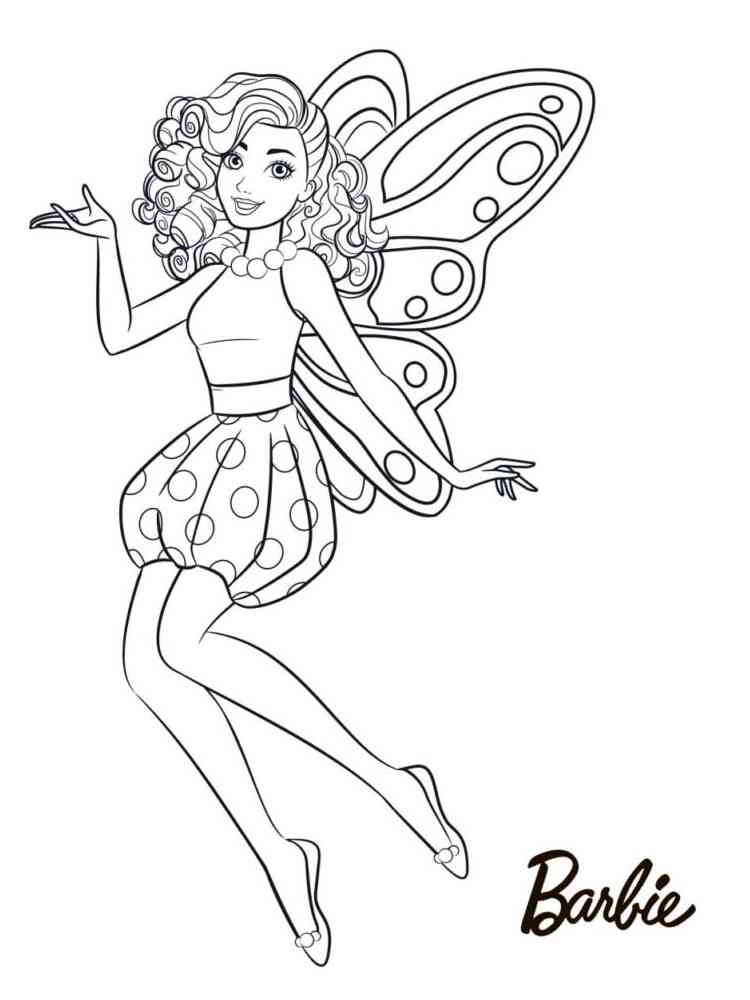 Barbie Fairy Princess coloring page