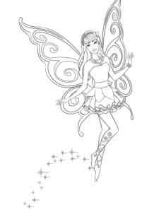 Barbie: Mariposa & the Fairy Princess coloring page