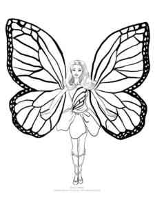 Awesome Barbie Mariposa coloring page