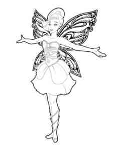 Amazing Barbie Mariposa coloring page