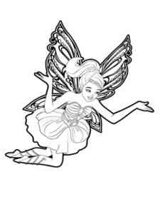 Cute Barbie Mariposa coloring page