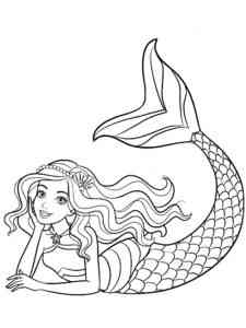 Lovely Barbie Mermaid coloring page