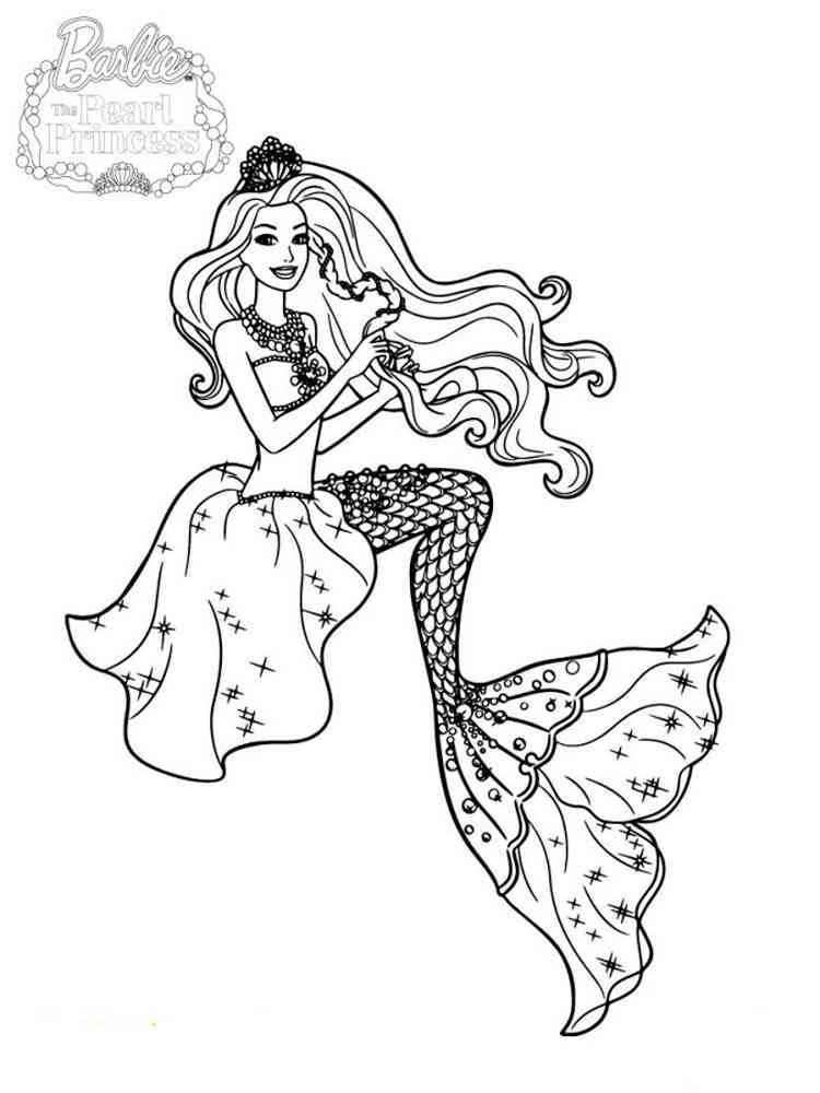 Barbie Mermaid The Pearl Princess coloring page
