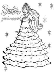 Barbie Princess Christmas coloring page