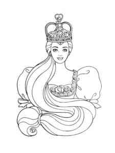 Barbie Princess in the Tiara coloring page