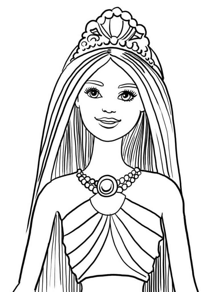 Doll Barbie Princess coloring page