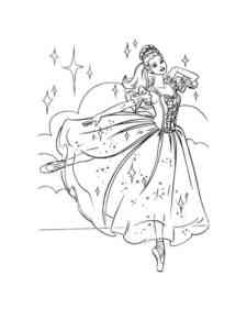 Barbie Princess Dancing coloring page