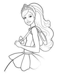 Barbie Princess Smiling coloring page