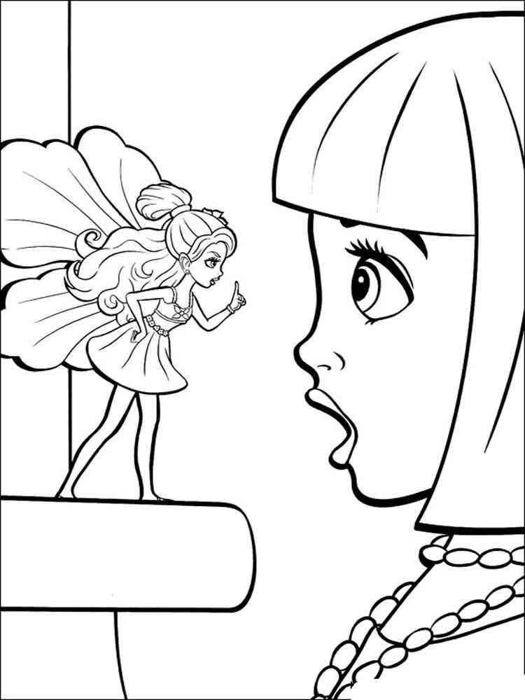 Barbie Thumbelina 6 coloring page