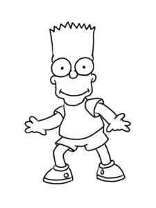 Funny Bart Simpson coloring page