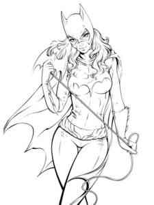Beautiful Batgirl coloring page