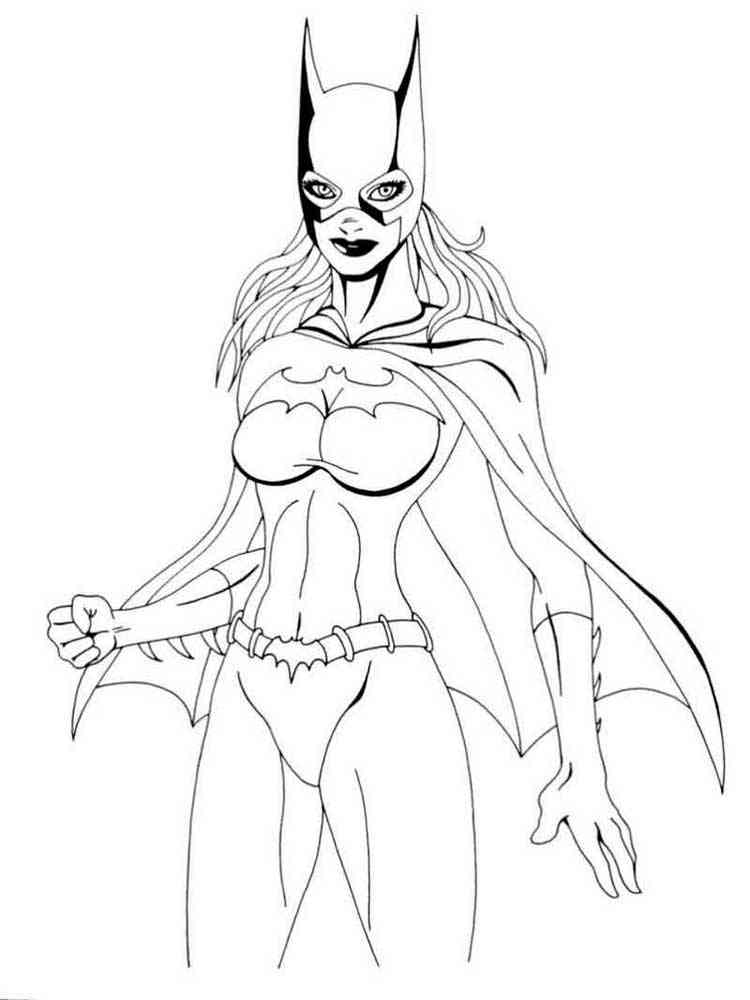 Strong Batgirl coloring page