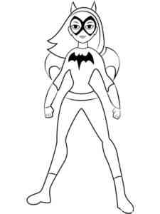 Cartoon Batgirl coloring page