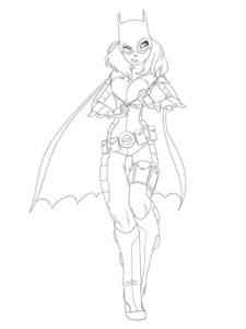 Cute Batgirl coloring page