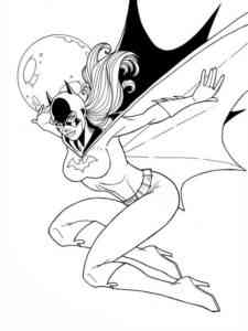 Superhero Batgirl coloring page