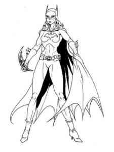 Brave Batgirl coloring page