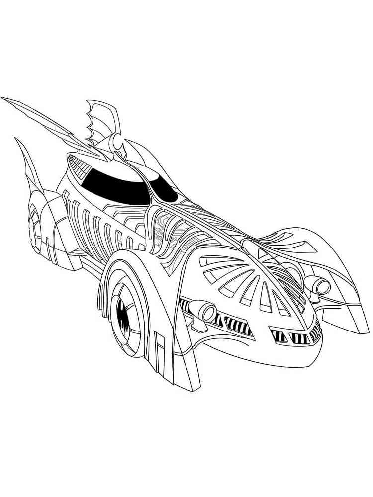 Batmobile 5 coloring page