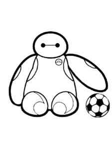 Cute Baymax coloring page