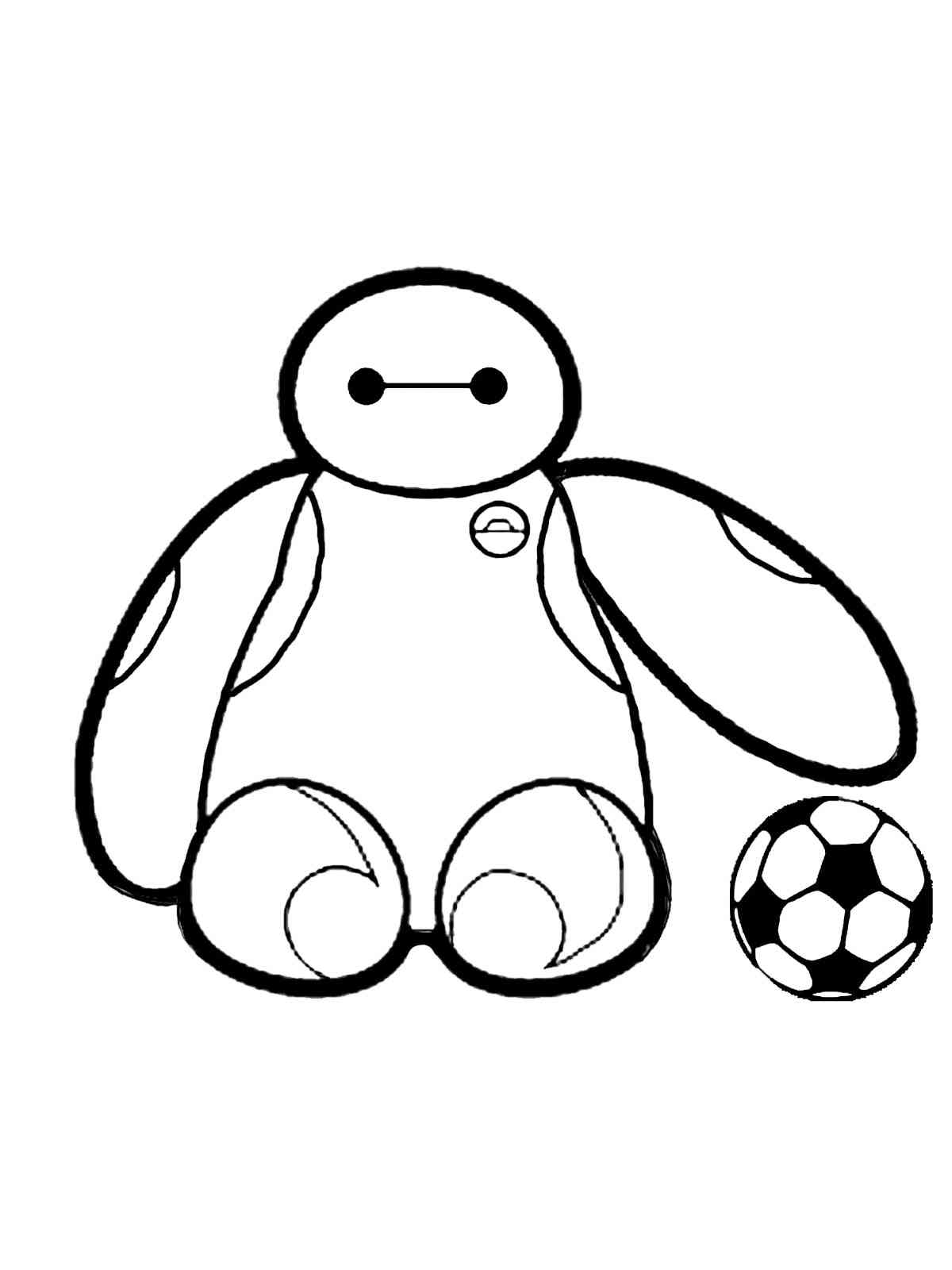 Cute Baymax coloring page