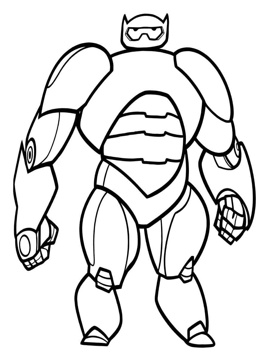 Easy Baymax coloring page