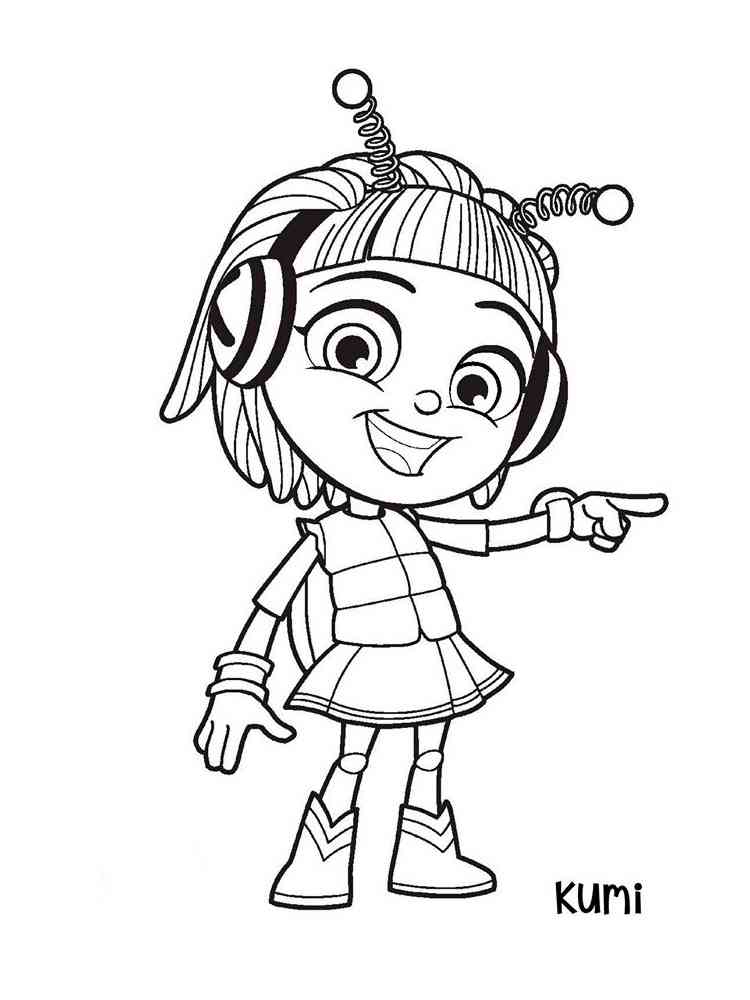 Happy Kumi from Beat Bugs coloring page