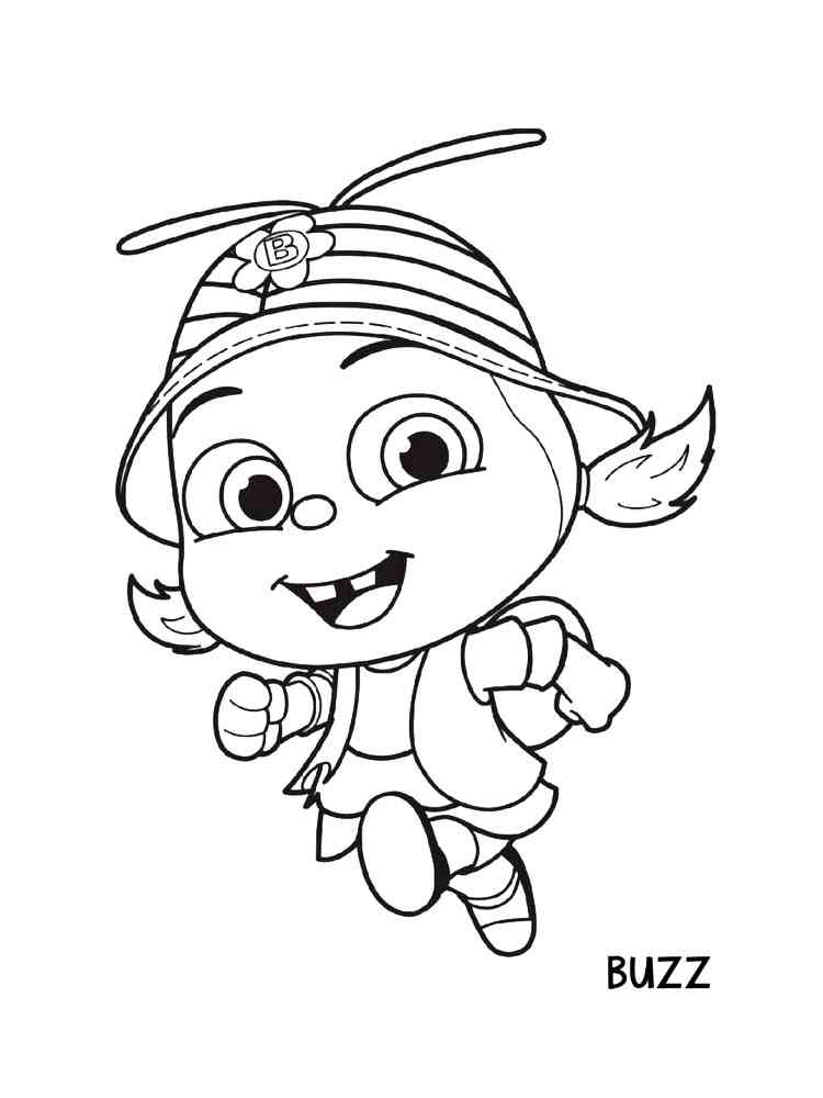 Buzz from Beat Bugs coloring page