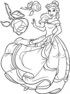 Pretty Belle from Beauty and The Beast coloring page