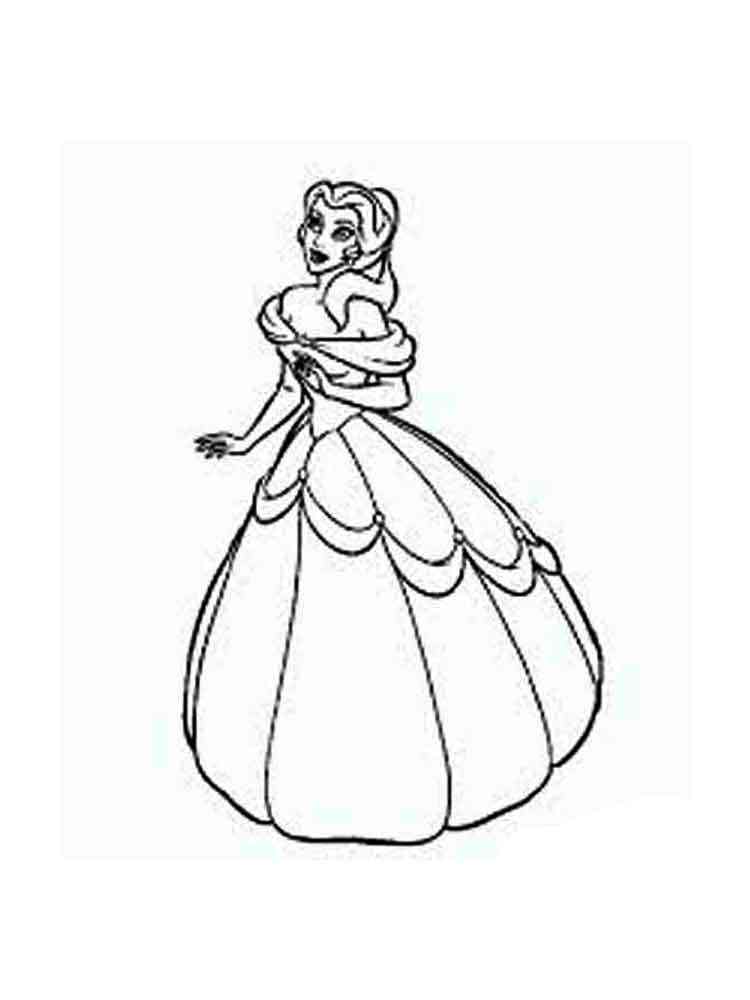 Princess Belle from Beauty and The Beast coloring page