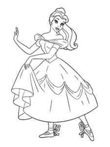 Cute Belle from Beauty and The Beast coloring page